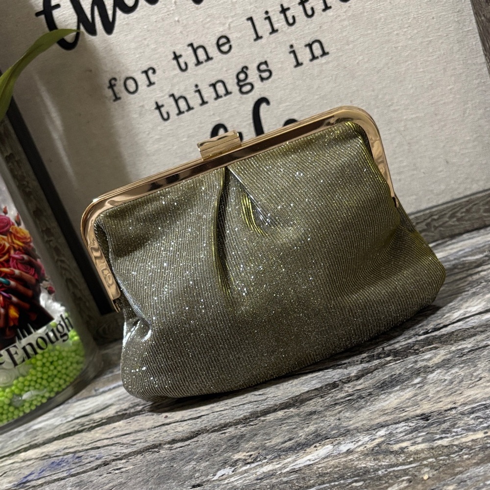 A New Day Shimmering Gold Clutch